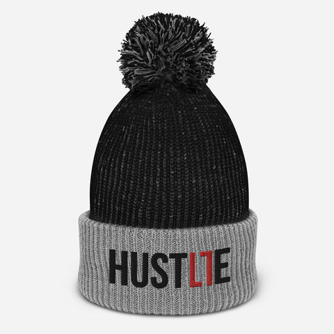 HUSTLE Pom-Pom Beanie