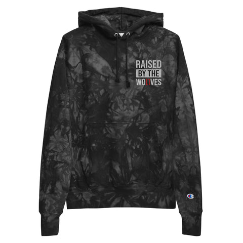 Raised By Wolves Unisex Champion tie-dye hoodie